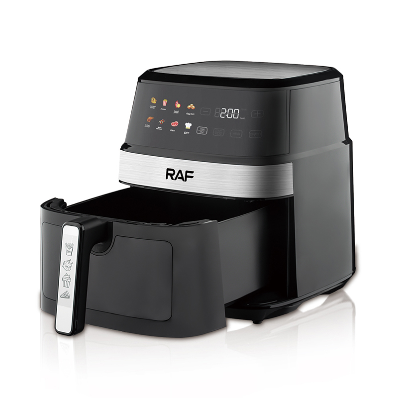 Airfryer RAF R.5343 stainless steel, LED touch screen 6.50 Liter, 1350 ...