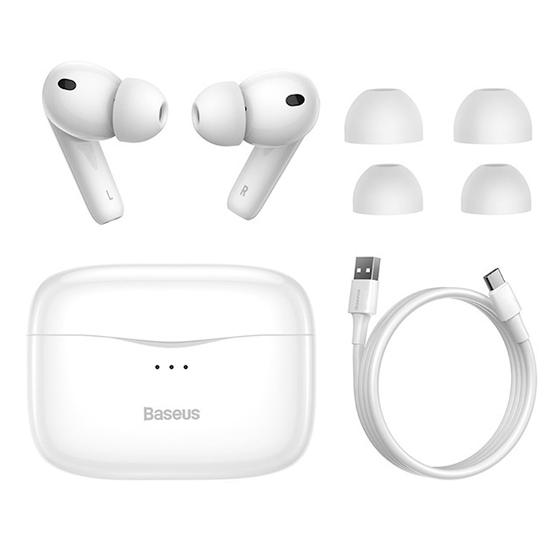 Baseus Earphones Baseus True Simu S2 Anc White NGS2-02 Wireless ...