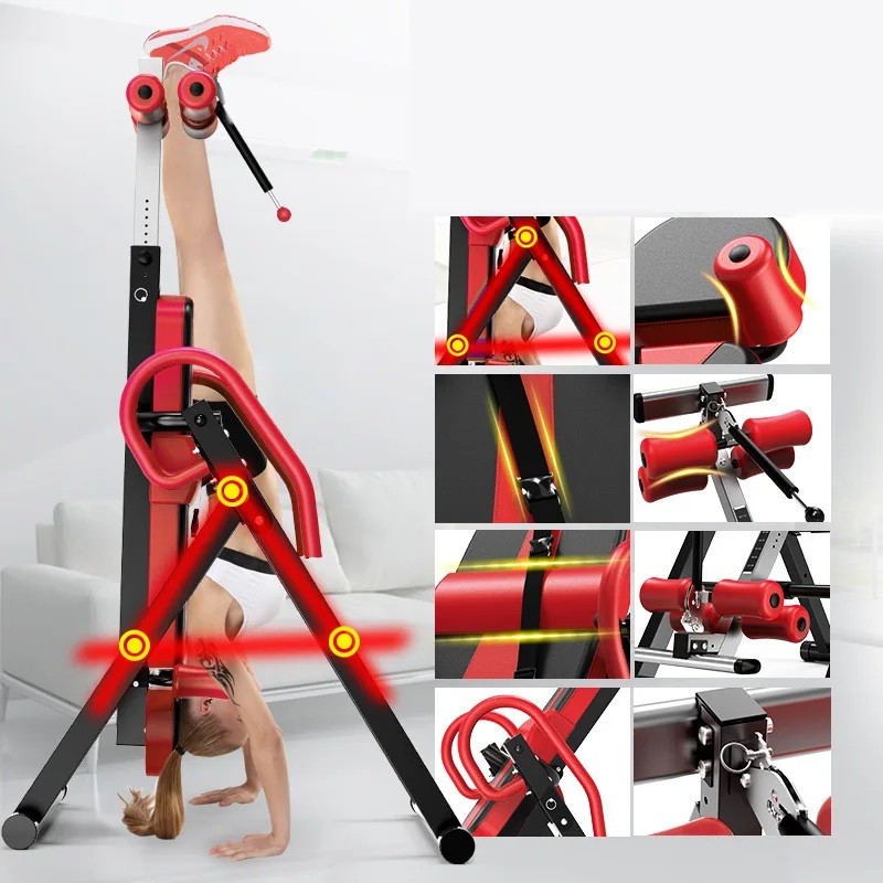 Table Machine Gym Foldable Fitness Bench Handstand Inversion Table Gravity Training Table ...