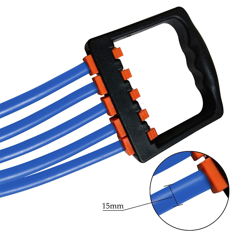 5 Springs Chest Expander Elastic Muscle Exercise Expander Removable ...