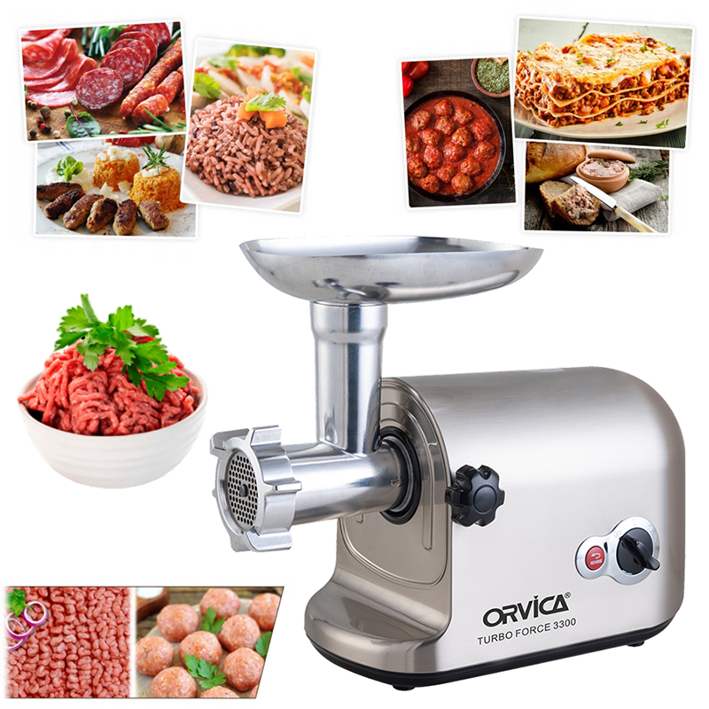 ORVICA Stainless Steel Meat Grinder Electric Meat Chopper Sausage ...