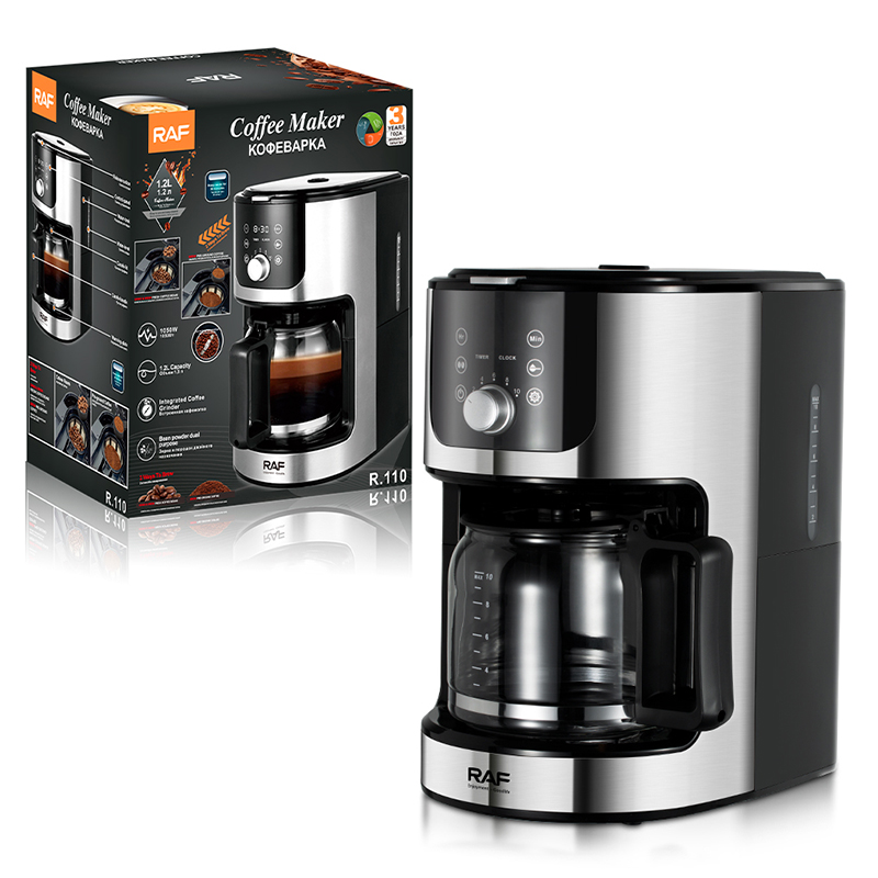 Electric Coffee Maker RAF R.110 Aroma Filter Coffee Machine with Grinder  1.8L 1000W Black Coffee Maker | Azrbaycann Online Alveri Sayt  Arizon.az