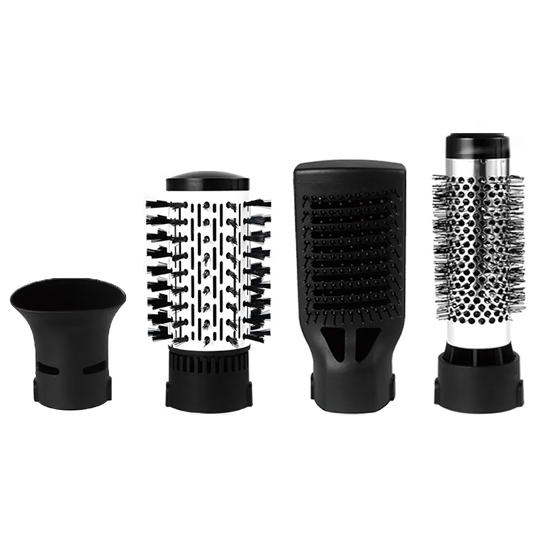 Hot Air Brush 4 Heads Interchangeable Blow Dryer Comb One Step Powerful ...