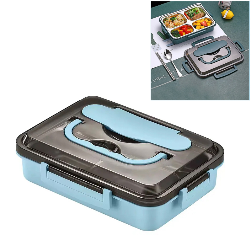 4 Compartment Lunch box Stainless steel Lunch Box Food Storage ...
