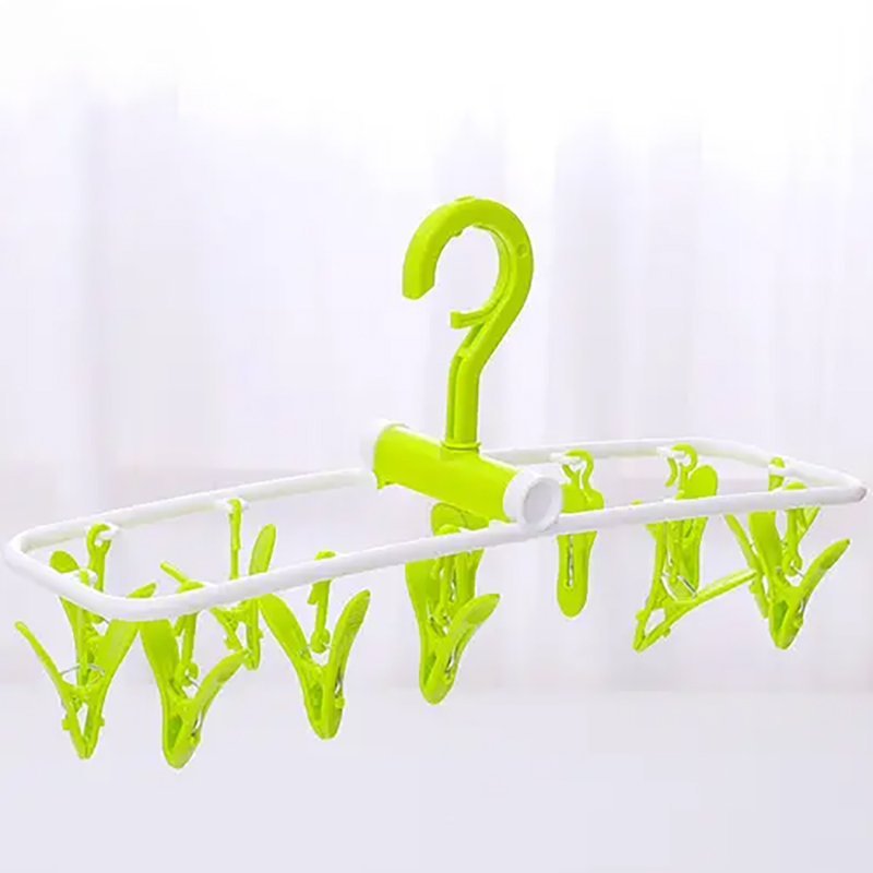 360 Degree Rotating Multi-functional Colorful 12-clip Hanging Plastic ...