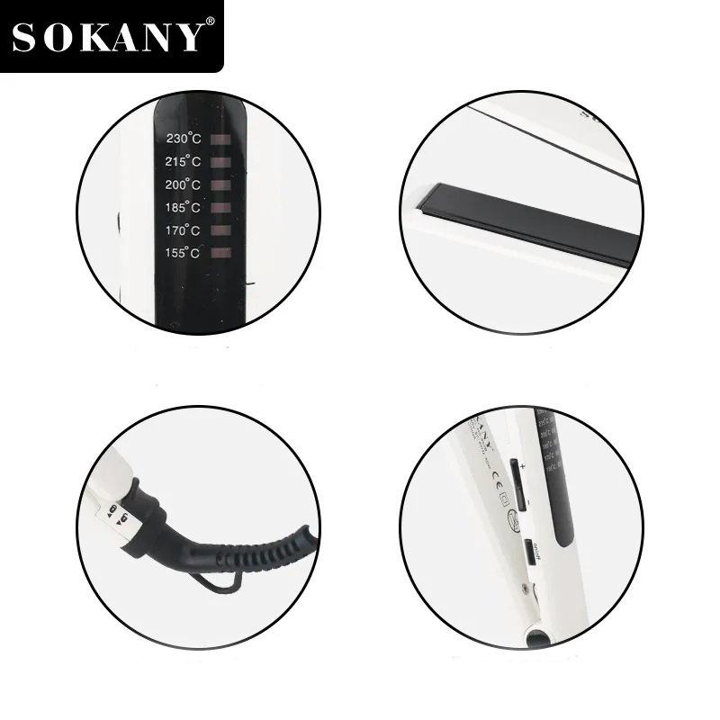 Sokany Professional LED Hair Straightener Hair Dryer 155-230 ...