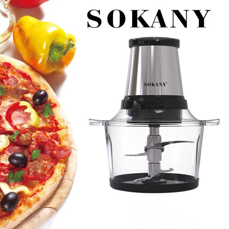 Multifunction Chopper 2L Electric Kitchen Chopper 800W Multi-Functional Sokany Powerful Steel ...